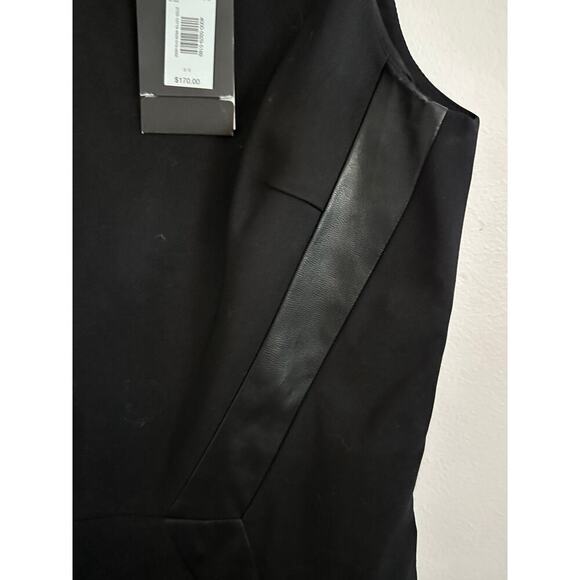 NWT A/X Armani Exchange Women's Sleeveless Faux Leather Sheath Dress Size 2 - Picture 9 of 10